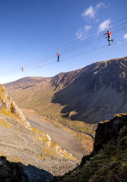 Honistar Rope Bridge Lake District Adventure Destination | Honister Slate Mine